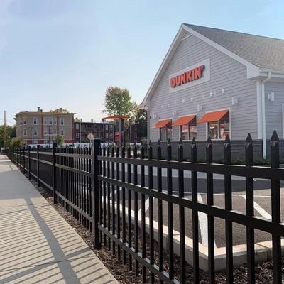 الأسود البيكيت الزخرفية المعدن حديد صناعي ألواح السياج 1.03m ارتفاع