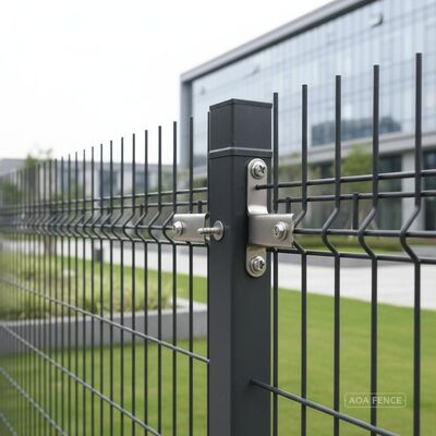 AOA Fence Galvanized and Powder Coated Security Fence Panels with Stainless Steel Anti Theft Screws and Special Fixtures
