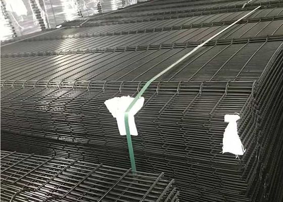 مكافحة تسلق السجن 358 الأمن الصلب السياج مسحوق الطلاء اللون الأسود ارتفاع 2.5 م