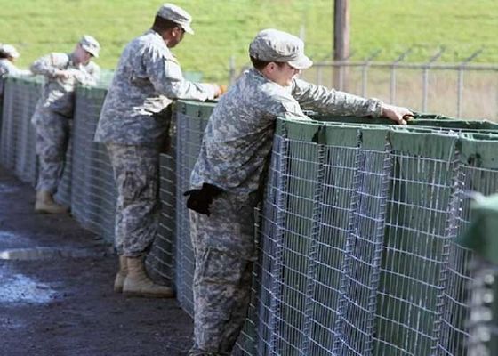 حائط هيسكو مستديرة مصنوعة مسبقًا 4.5 ملم سلك هيسكو الحاجز الرملي