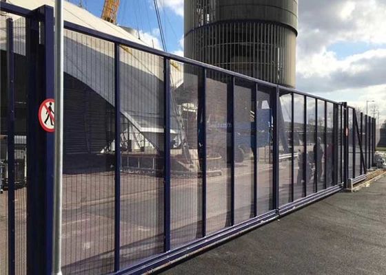 RAL6005 2400mm مكافحة تسلق السياج الأمني ​​​​مسحوق المغلفة شبكة الصلب