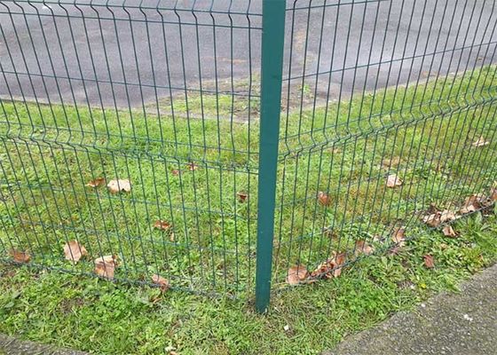 سد RAL6005 الخضراء V شبكة السياج 2.5m عرض العمود المستدير